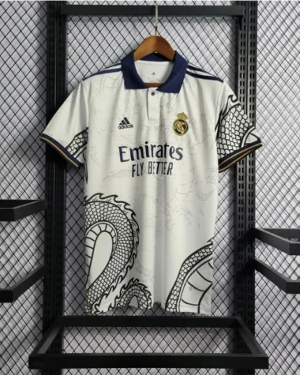 Real Madrid White Dragon Football Jersey